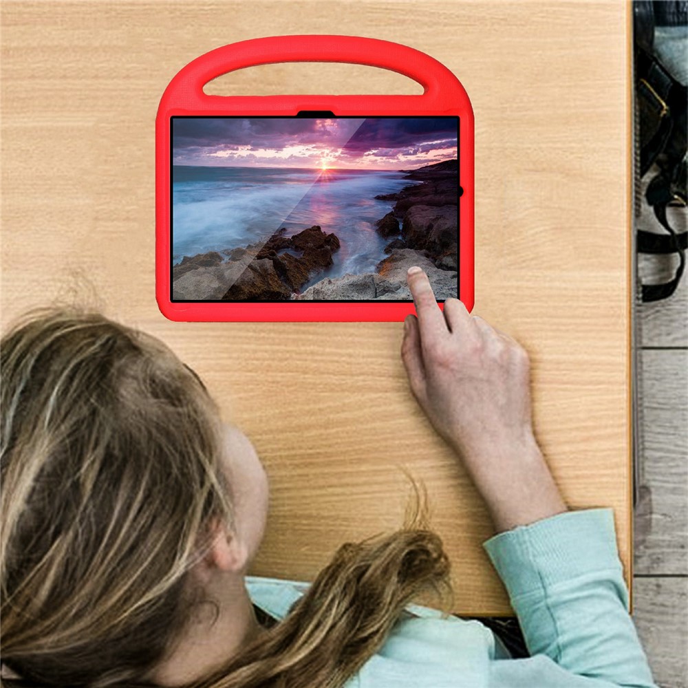 Portable Handle Bird Design Foldable Kickstand Anti-drop EVA Tablet Case Cover for Samsung Galaxy Tab A8 10.5 (2021) - Red-4