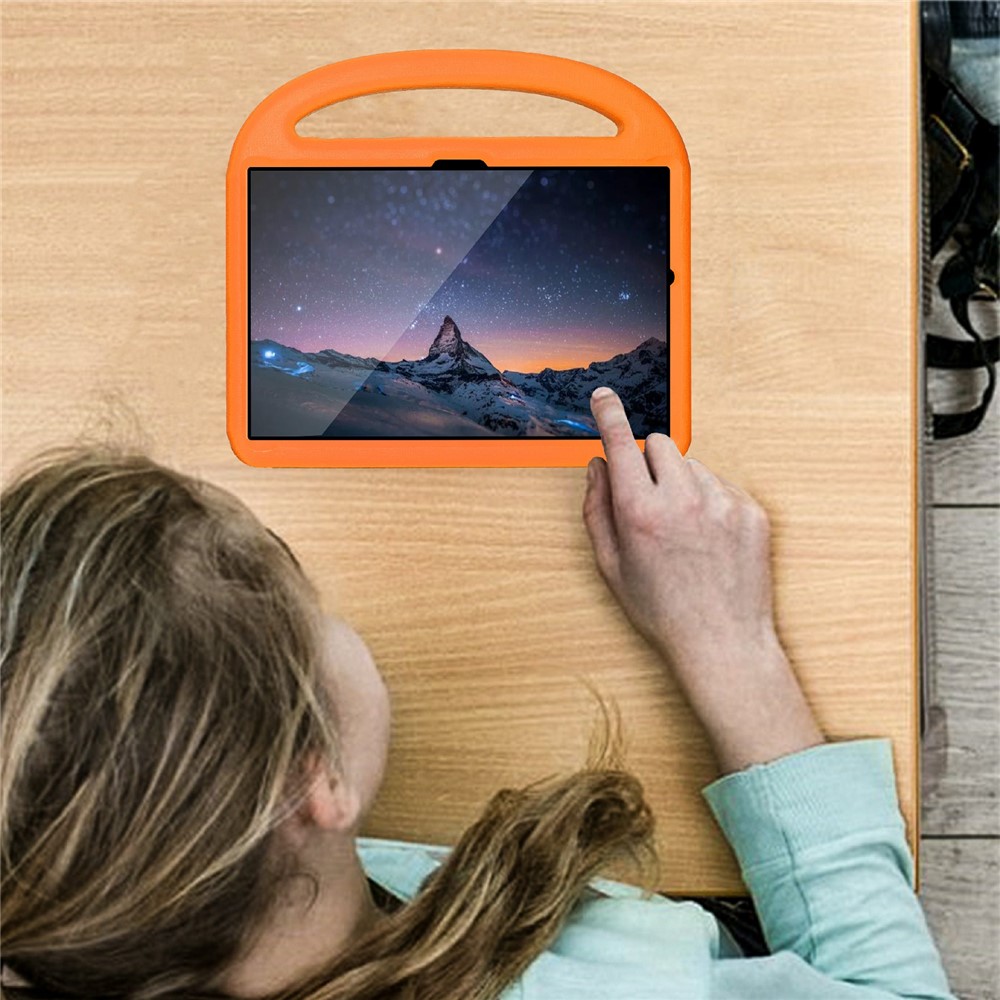 Portable Handle Bird Design Foldable Kickstand Anti-drop EVA Tablet Case Cover for Samsung Galaxy Tab A8 10.5 (2021) - Orange-4