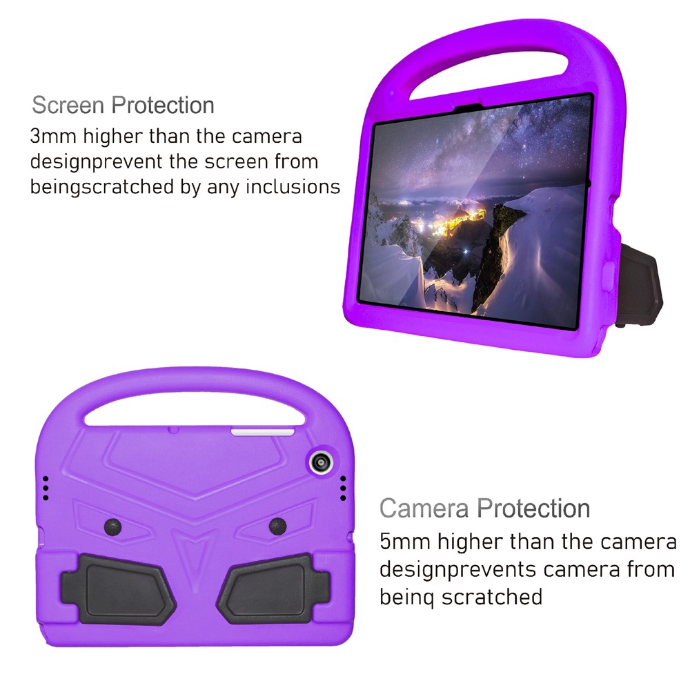 Portable Handle Bird Design Foldable Kickstand Anti-drop EVA Tablet Case Cover for Samsung Galaxy Tab A8 10.5 (2021) - Purple-2