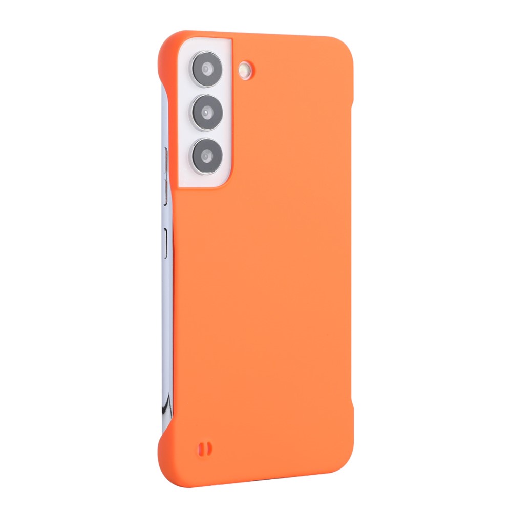 ENKAY Fingerprint-proof Rubberized Matte Frameless Anti-scratch Hard PC Phone Case Shell for Samsung Galaxy S22 5G - Orange-1