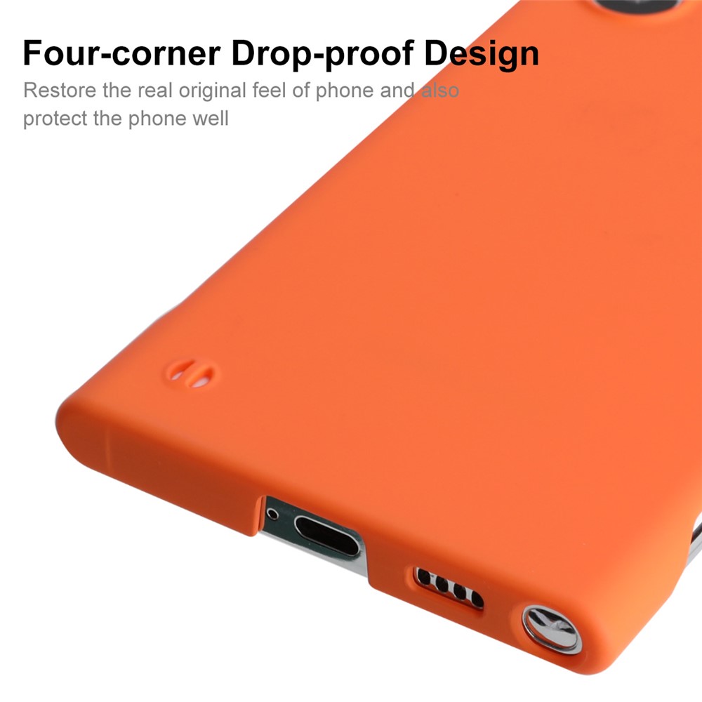 ENKAY Anti-scratch Rubberized Matte Frameless Hard PC Phone Case Shell for Samsung Galaxy S22 Ultra 5G - Orange-5