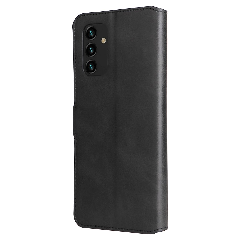 Well-protected Wallet Stand PU Leather + TPU Magnetic Clasp Phone Cover Case for Samsung Galaxy A13 4G - Black-2