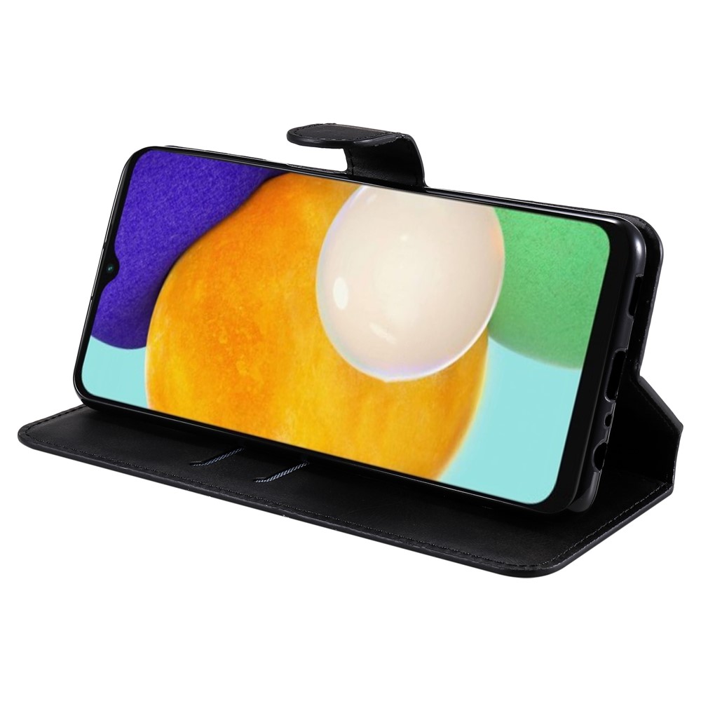 Well-protected Wallet Stand PU Leather + TPU Magnetic Clasp Phone Cover Case for Samsung Galaxy A13 4G - Black-5