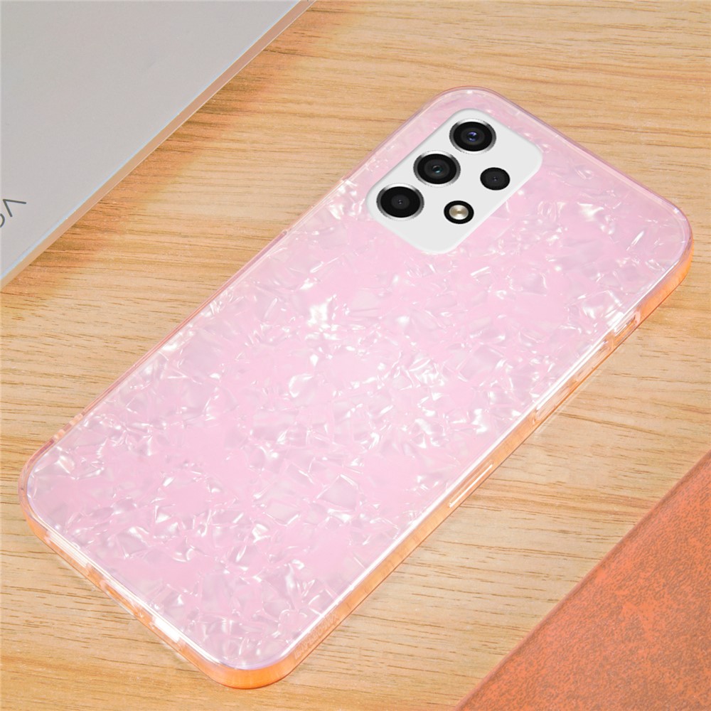 IPAKY IMD Acrylic + Soft TPU Phone Case Shockproof Phone Covering for Samsung Galaxy A53 5G - Pink-4