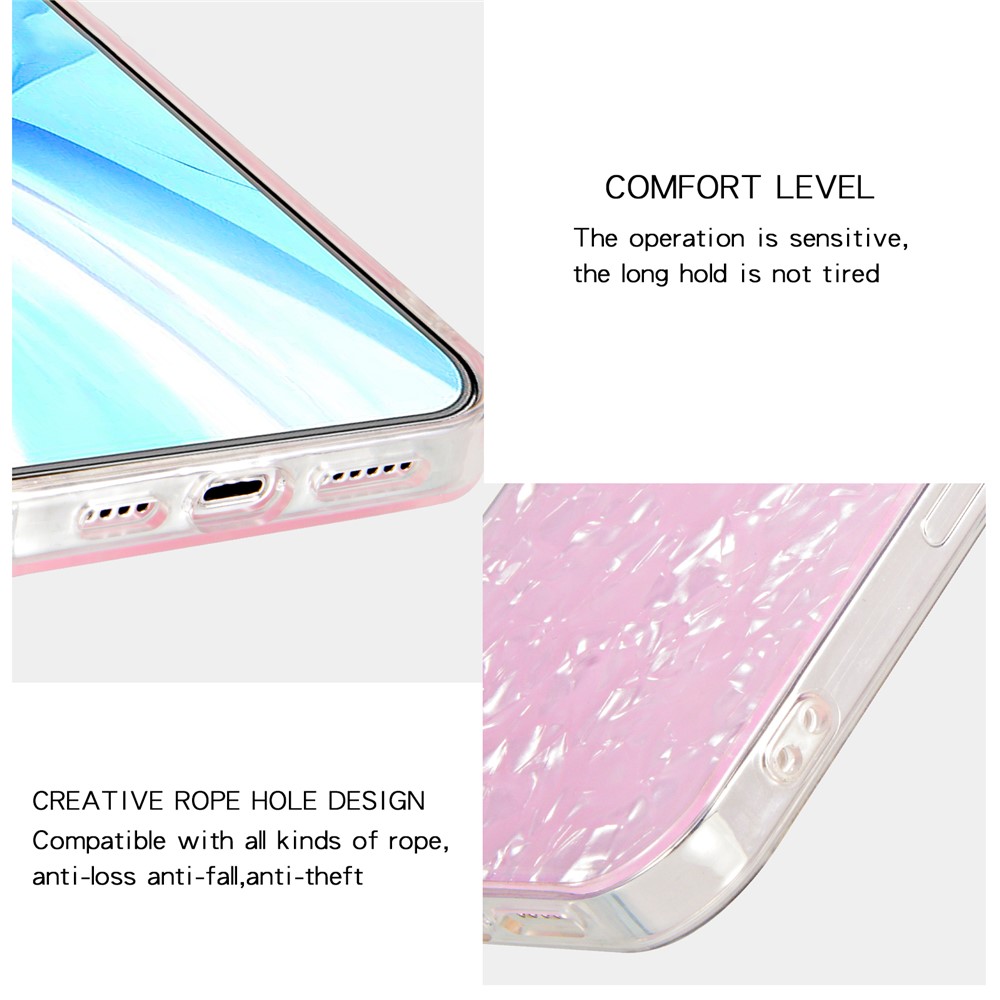 IPAKY IMD Acrylic + Soft TPU Phone Case Shockproof Phone Covering for Samsung Galaxy A53 5G - Pink-5