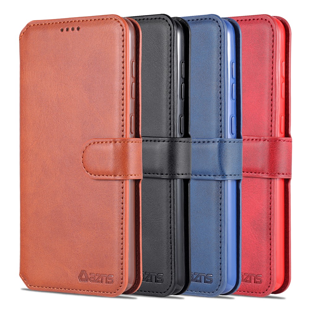 AZNS Drop Resistant PU Leather Case Magnetic Clasp Wallet Phone Cover with Foldable Stand for Samsung Galaxy A33 5G - Black-11