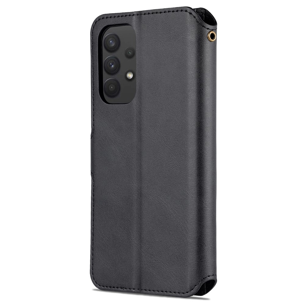 AZNS Drop Resistant PU Leather Case Magnetic Clasp Wallet Phone Cover with Foldable Stand for Samsung Galaxy A33 5G - Black-3