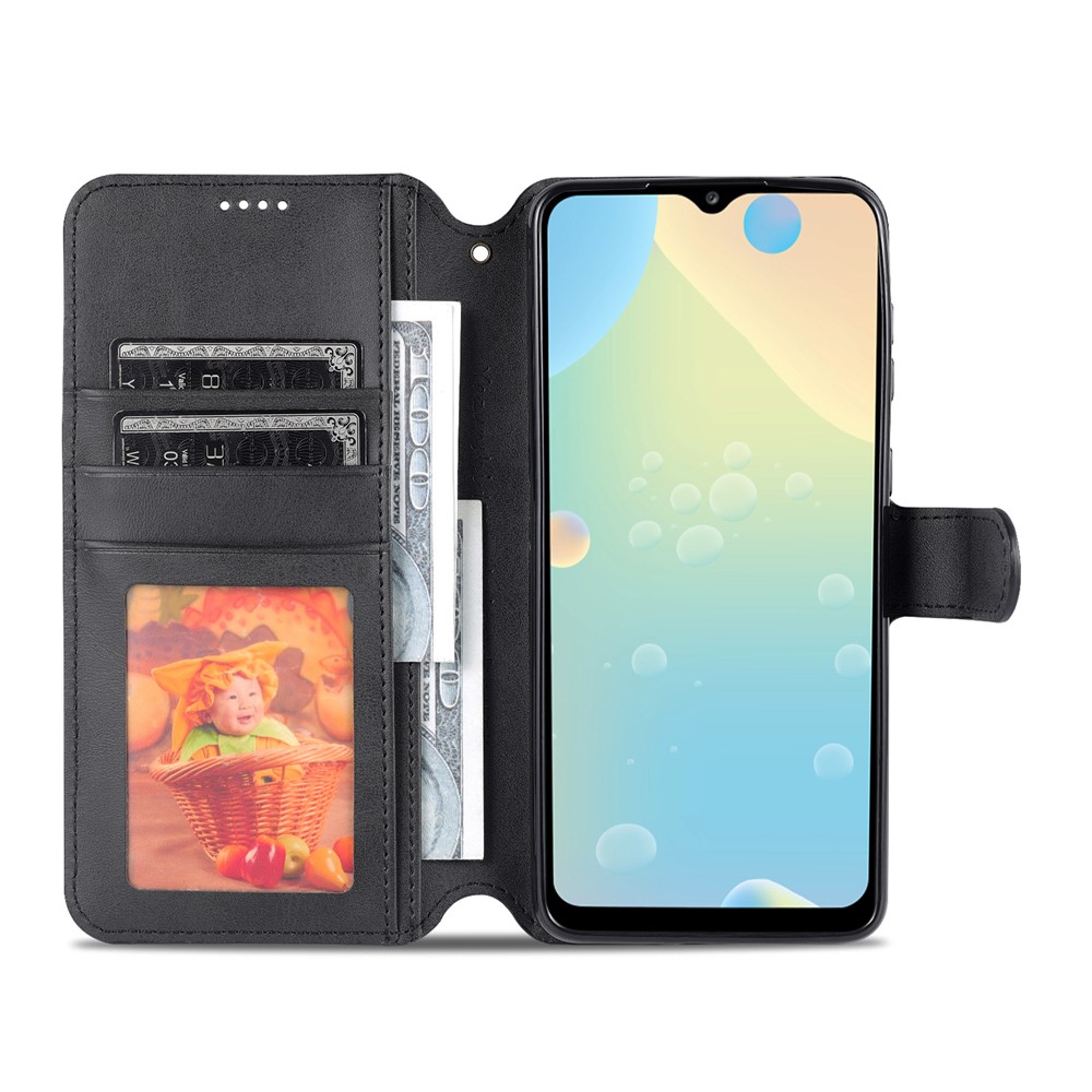 AZNS Drop Resistant PU Leather Case Magnetic Clasp Wallet Phone Cover with Foldable Stand for Samsung Galaxy A33 5G - Black-5