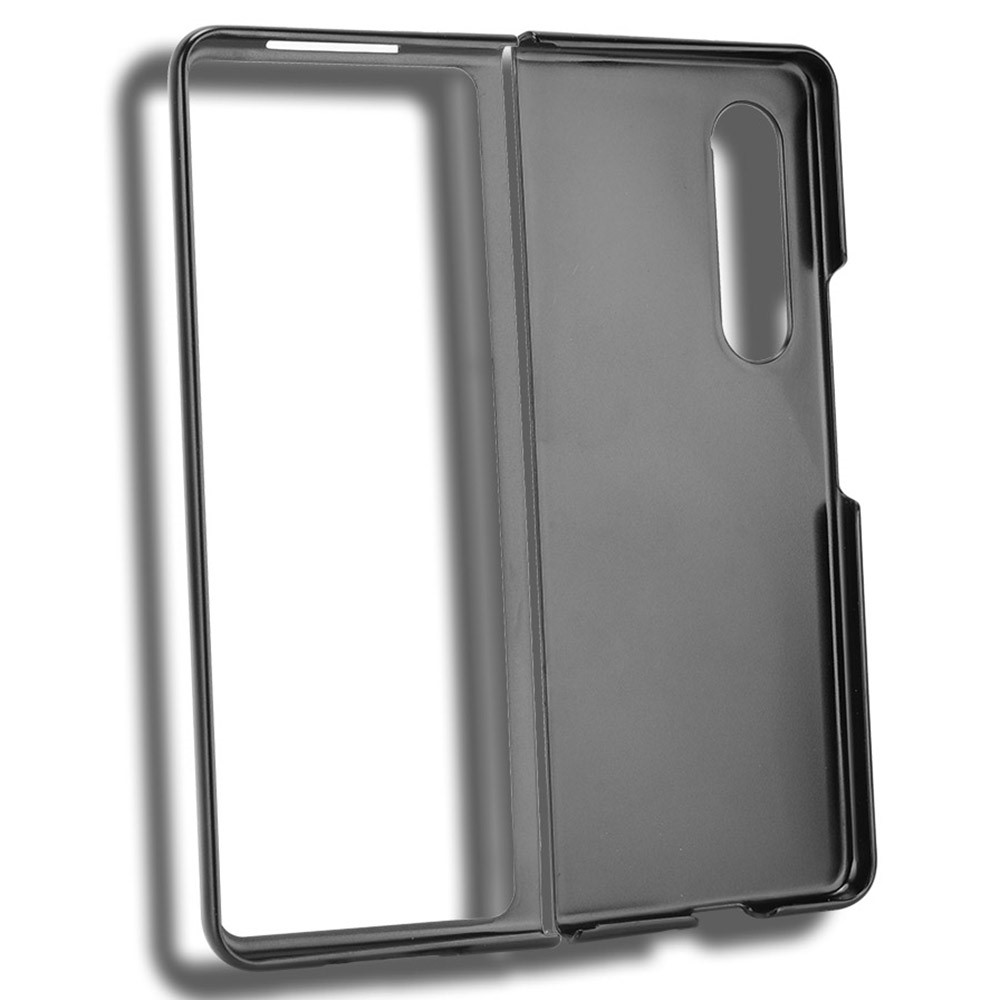 For Samsung Galaxy Z Fold3 5G Retro Texture Scratch-resistant Phone Case PU Leather Coated PC Cover - Black-4