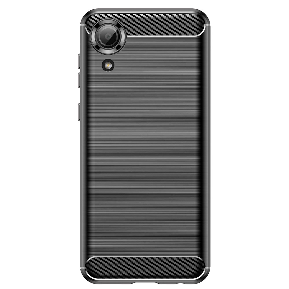 1.8mm TPU Case for Samsung Galaxy A03 Core, Brushed Surface Carbon Fiber Texture Anti-fingerprint Back Cover - Black-3