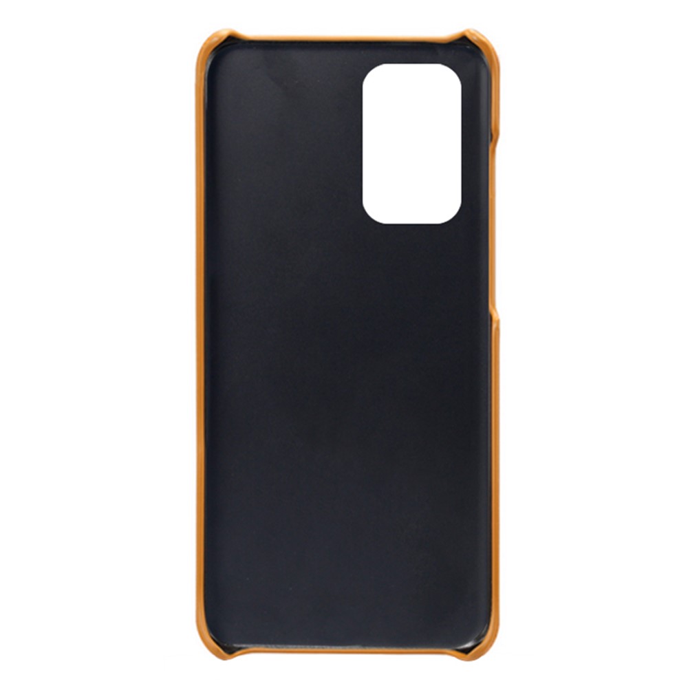 For Samsung Galaxy A53 5G Anti-drop Textured PU Leather Coated Hard PC Case Mobile Phone Cover - Orange-4