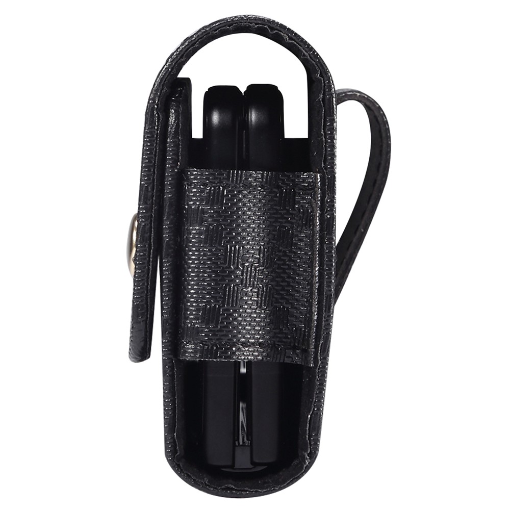 Waist Loop Microfiber Leather Phone Case for Samsung Galaxy Z Fold3 5G/Huawei Mate X/Mate Xs, Grid Pattern Magnetic Flip Cover Phone Cover Pouch-8