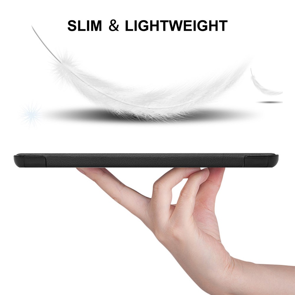 ENKAY for Samsung Galaxy Tab A8 10.5 (2021) Shockproof Light Slim Tri-fold Stand PU Leather + PC Tablet Case Cover with Auto Wake/Sleep Function - Black-5