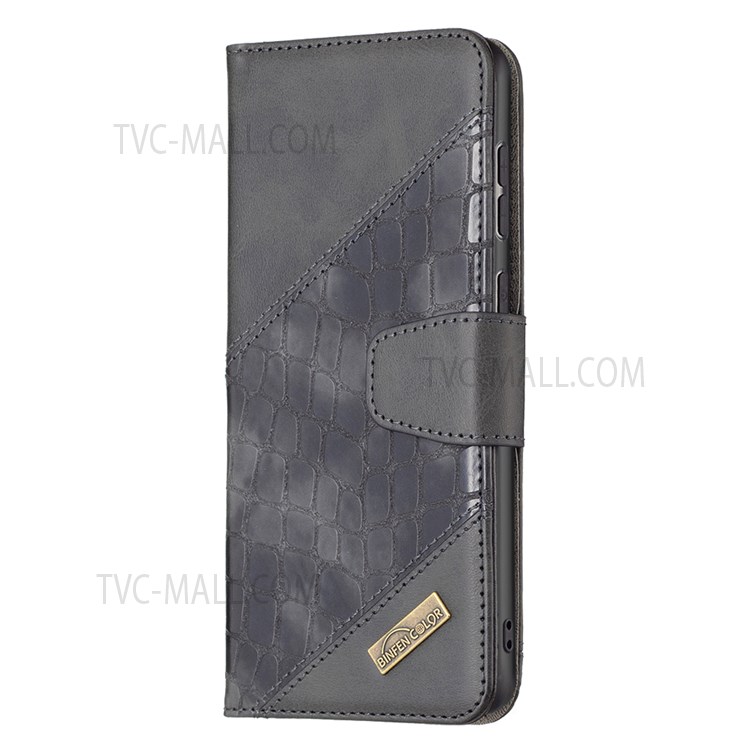 BINFEN COLOR BF04 for Samsung Galaxy A73 5G Crocodile Texture Wallet Leather Well-protected Anti-drop Cell Phone Stand Case - Black-2