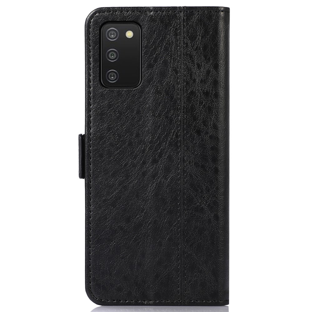 For Samsung Galaxy A03s (164.2 x 75.9 x 9.1mm) Crazy Horse Texture All-around Protection Stand Wallet Design Protective Cover PU Leather + TPU Side Magnetic Clasps Phone Case - Black-3
