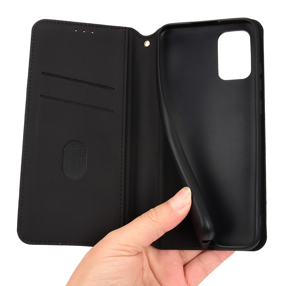 For Samsung Galaxy A03s (166.5 x 75.98 x 9.14mm) Rhombus Imprinted Wallet Leather Case Foldable Stand Phone Shell - Silver-6