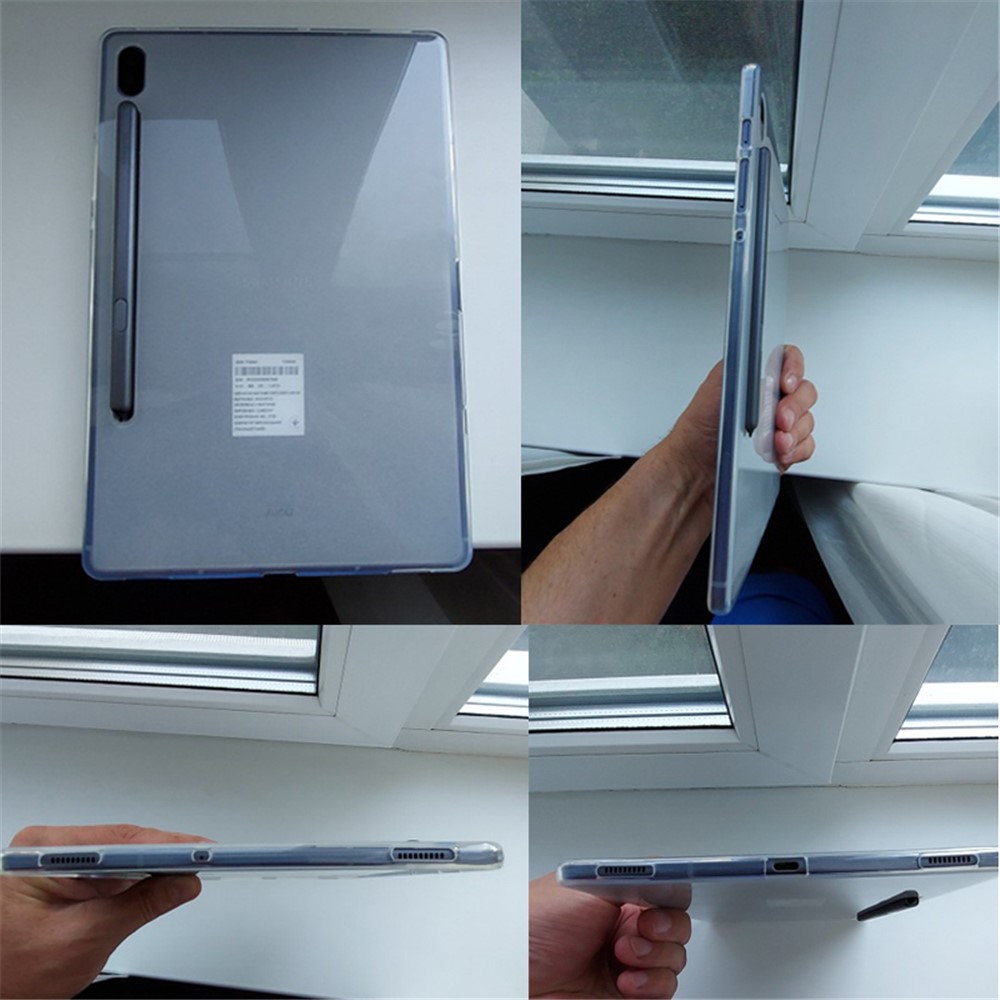 For Samsung Galaxy Tab S8 Ultra Glossy Surface Inner Matte Finish Tablet Case Anti-scratch Soft TPU Shell-10