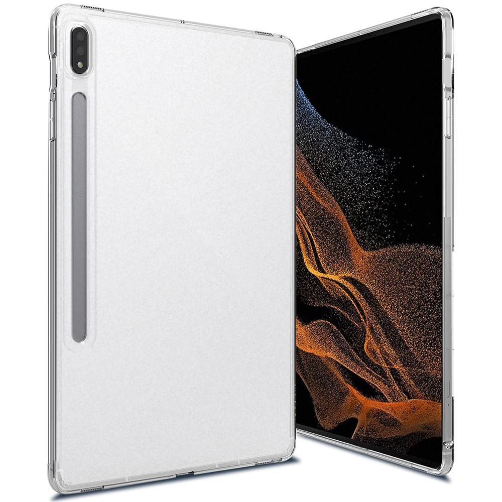 For Samsung Galaxy Tab S8 Ultra Glossy Surface Inner Matte Finish Tablet Case Anti-scratch Soft TPU Shell-3