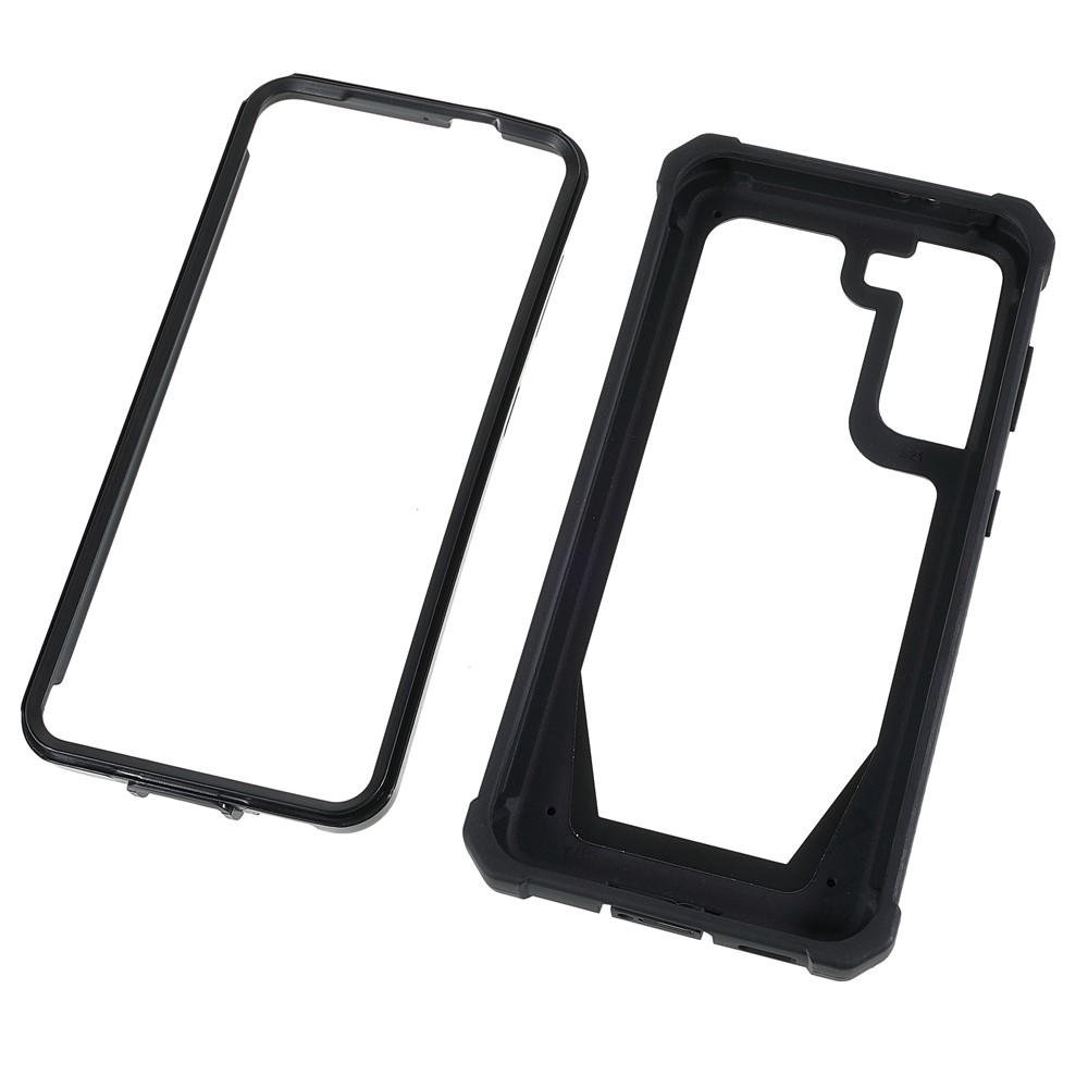 For Samsung Galaxy S22+ 5G Detachable 2-in-1 Case Well-protected Anti-drop TPU + Acrylic Hybrid Cell Phone Cover - Black-6