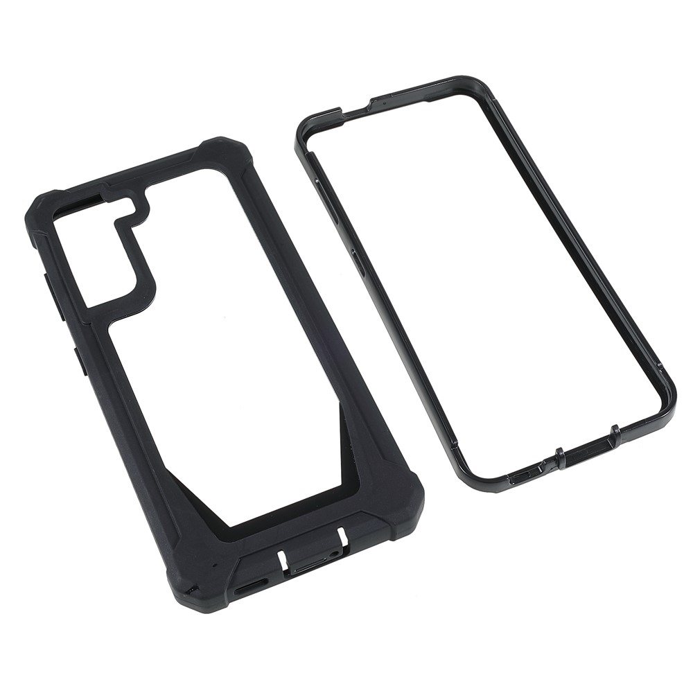 For Samsung Galaxy S22+ 5G Detachable 2-in-1 Case Well-protected Anti-drop TPU + Acrylic Hybrid Cell Phone Cover - Black-7