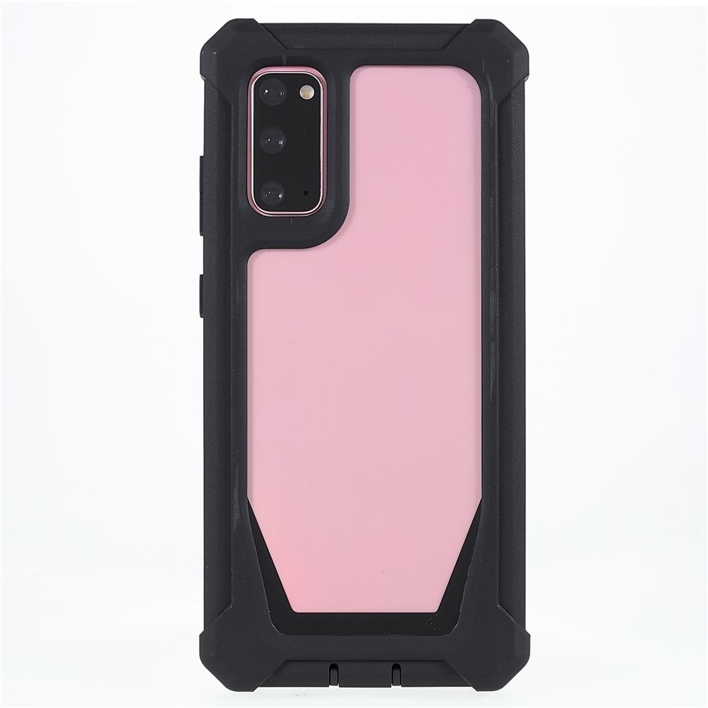 For Samsung Galaxy S20 4G/5G Precise Cutout Shockproof Anti-drop Soft TPU Frame + Acrylic Back Detachable 2-in-1 Mobile Phone Case - Black-2