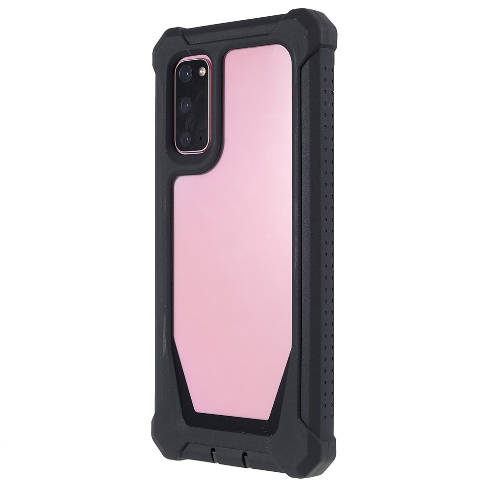 For Samsung Galaxy S20 4G/5G Precise Cutout Shockproof Anti-drop Soft TPU Frame + Acrylic Back Detachable 2-in-1 Mobile Phone Case - Black-3