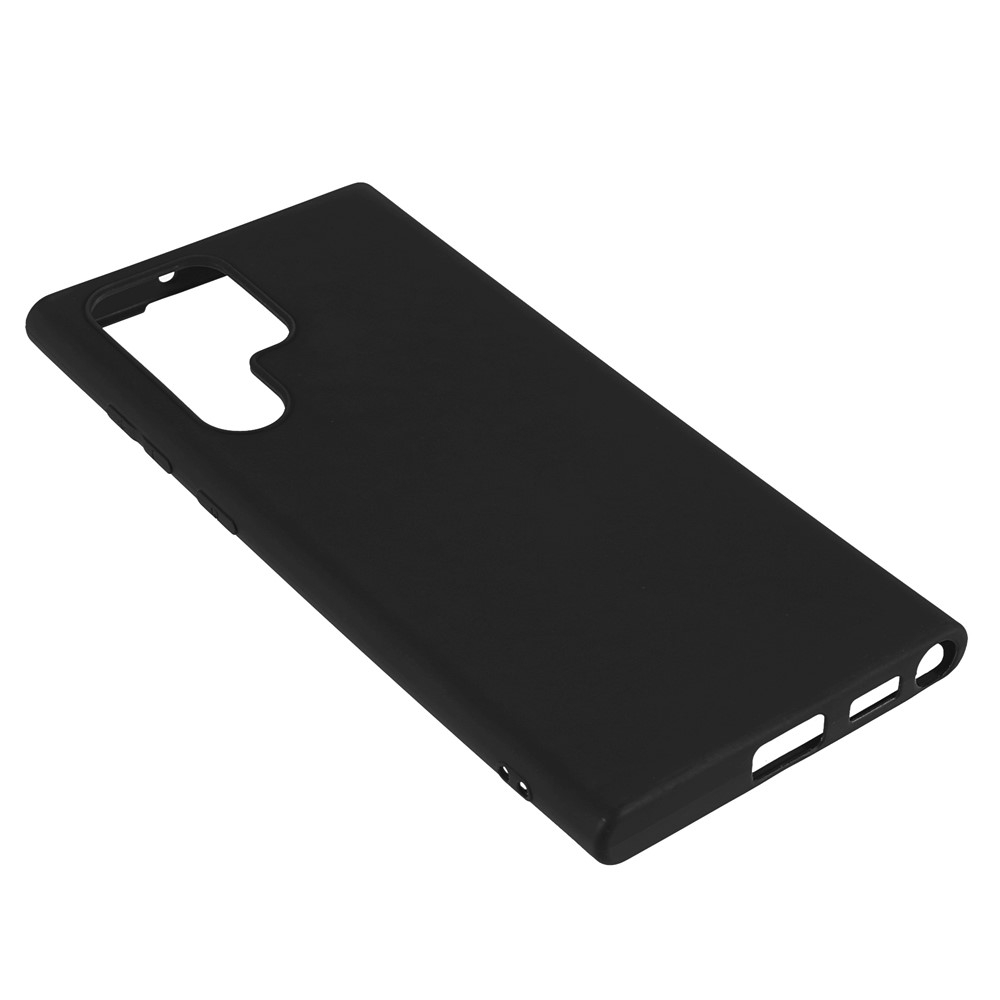 For Samsung Galaxy S22 S22 Ultra 5G Slim Fit Soft TPU Phone Back Cover Protective Matte Finish Coating Case - Black-4