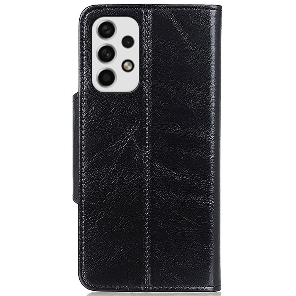 KHAZHEN Leather Wallet Case for Samsung Galaxy A23 5G, Stand Folio Magnetic Shock Absorbing Cover - Black-3