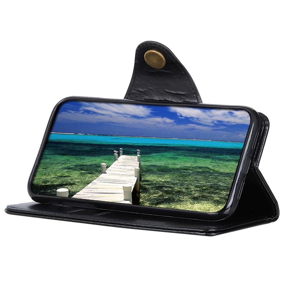 KHAZHEN Leather Wallet Case for Samsung Galaxy A23 5G, Stand Folio Magnetic Shock Absorbing Cover - Black-5