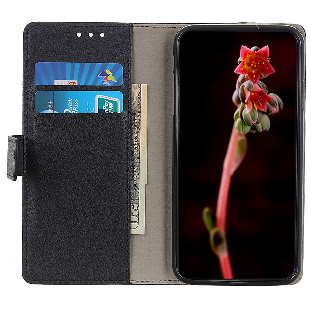 PU Leather Phone Case for Samsung Galaxy A23 5G, Viewing Stand Flip Magnetic Wallet-Style Full Protective Cover - Black-4