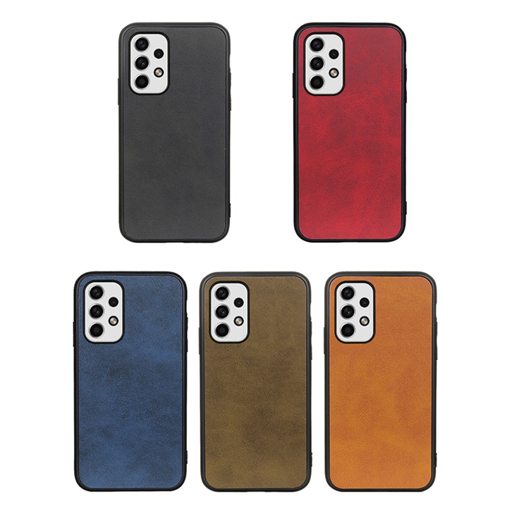 For Samsung Galaxy A23 5G Anti-drop PU Leather Coated PC + TPU Phone Back Case Protective Cover - Black-3