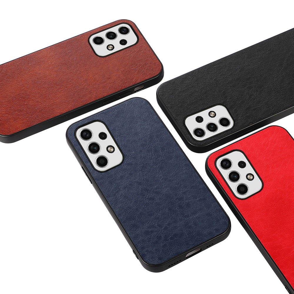 For Samsung Galaxy A23 5G PU Leather Coated TPU + PC Case Crazy Horse Texture Anti-scratch Phone Shell - Black-3