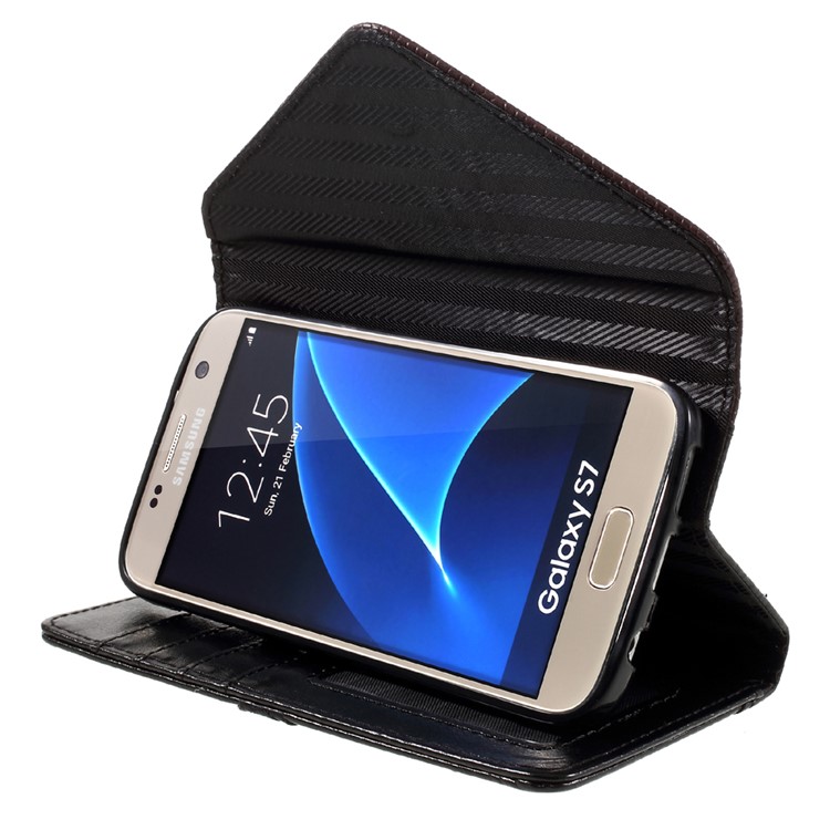 envelope style wallet leather for samsung galaxy s7 g930 brown black envelope style wallet leather for samsung galaxy s7 g930 brown black