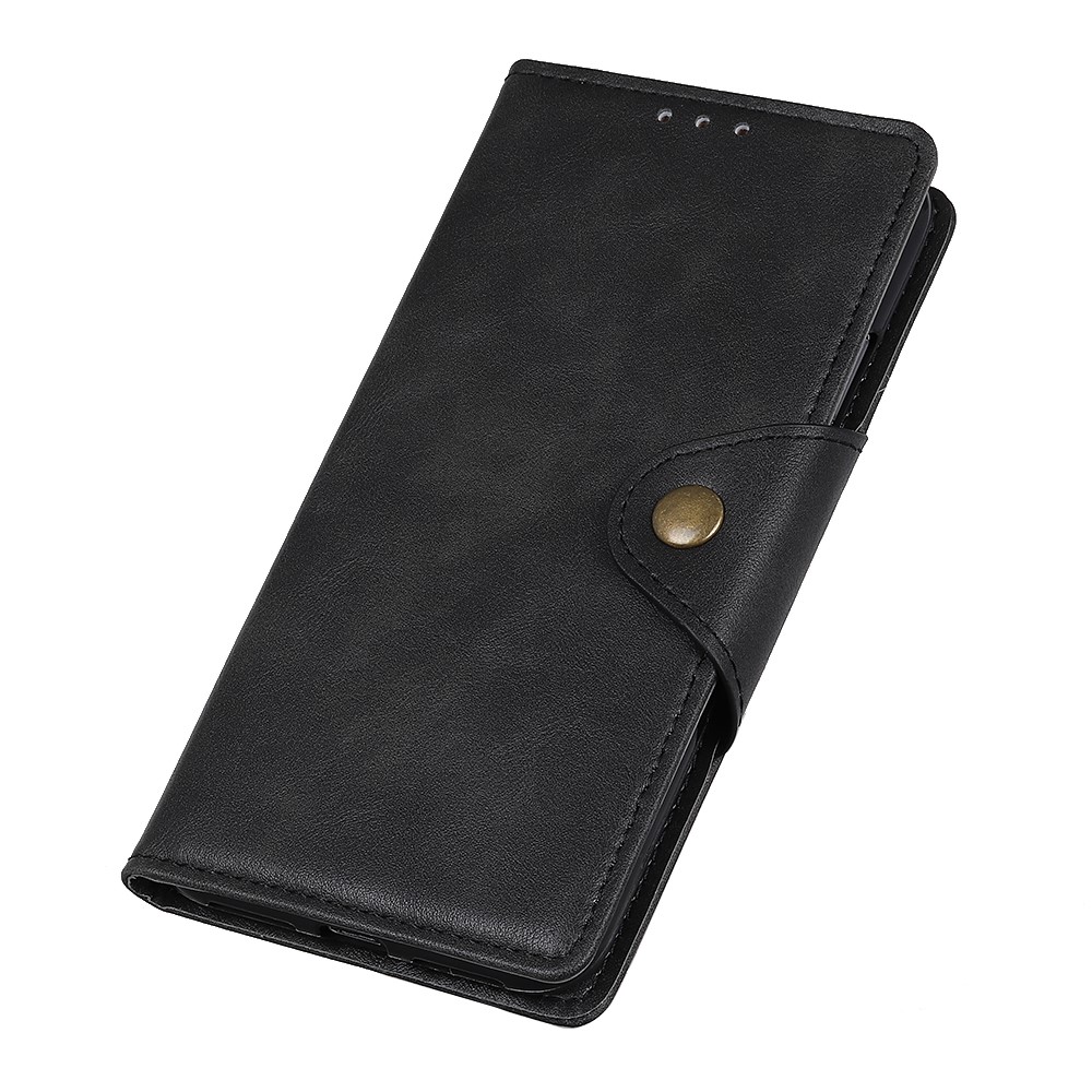 For Samsung Galaxy A23 5G PU Leather + TPU Shockproof Brass Buckle Magnetic Clasp Cover Phone Case with Wallet Stand - Black-6
