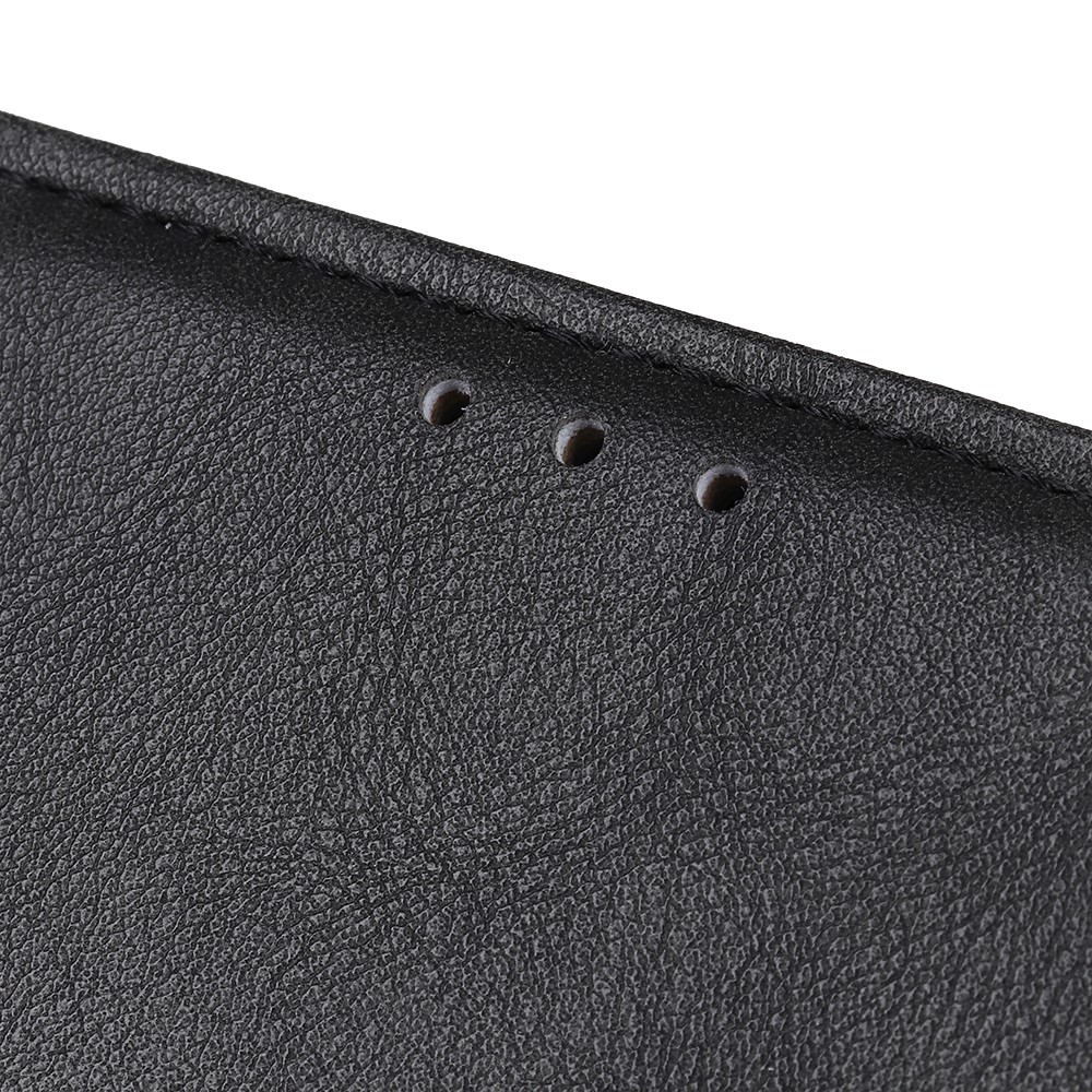 For Samsung Galaxy A23 5G PU Leather + TPU Shockproof Brass Buckle Magnetic Clasp Cover Phone Case with Wallet Stand - Black-8