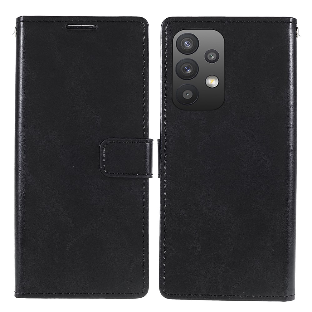 MERCURY GOOSPERY Wallet Phone Case for Samsung Galaxy A33 5G Shockproof Phone Cover TPU + PU Leather Protective Case with Stand - Black-1