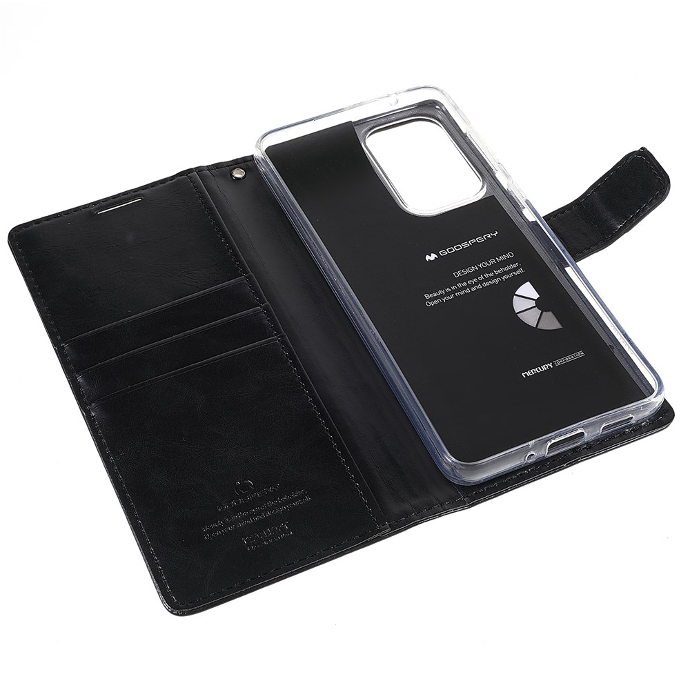MERCURY GOOSPERY Wallet Phone Case for Samsung Galaxy A33 5G Shockproof Phone Cover TPU + PU Leather Protective Case with Stand - Black-7