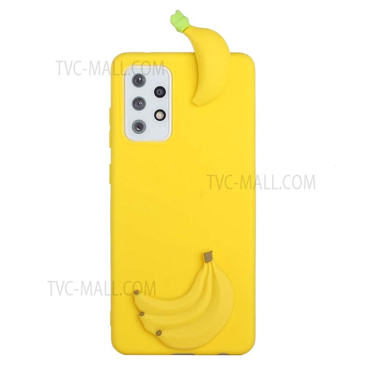 For Samsung Galaxy A33 5G Shockproof Phone Case Scratch-Resistant Cover Anti-fall 3D Pattern Phone Protector - Banana-2