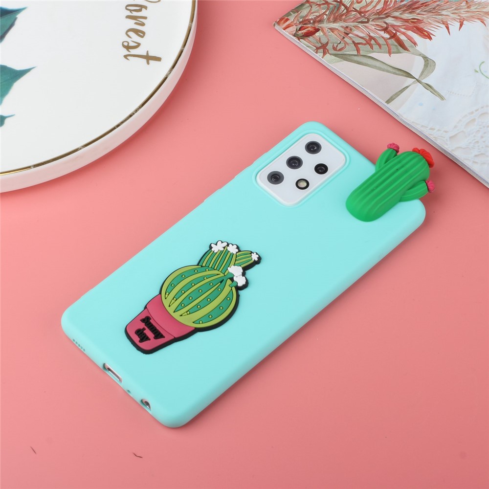 Shockproof Phone Case for Samsung Galaxy A53 5G Scratch Resistant Anti-fall 3D Pattern Phone Protector - Cactus-6
