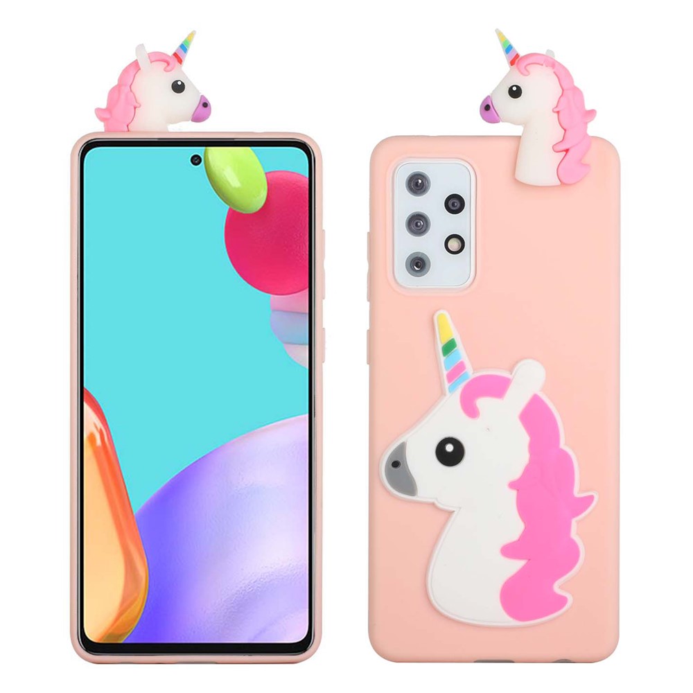 Scratch Resistant Phone Case for Samsung Galaxy A73 5G Shockproof Cover Drop-proof Phone Protector with 3D Pattern - Horse-1