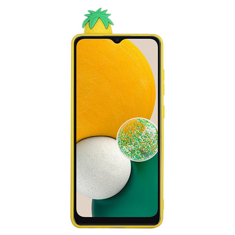 For Samsung Galaxy A13 5G Phone Case Shockproof Anti-fall Protective Phone Cover with 3D Pattern - Pineapple-3