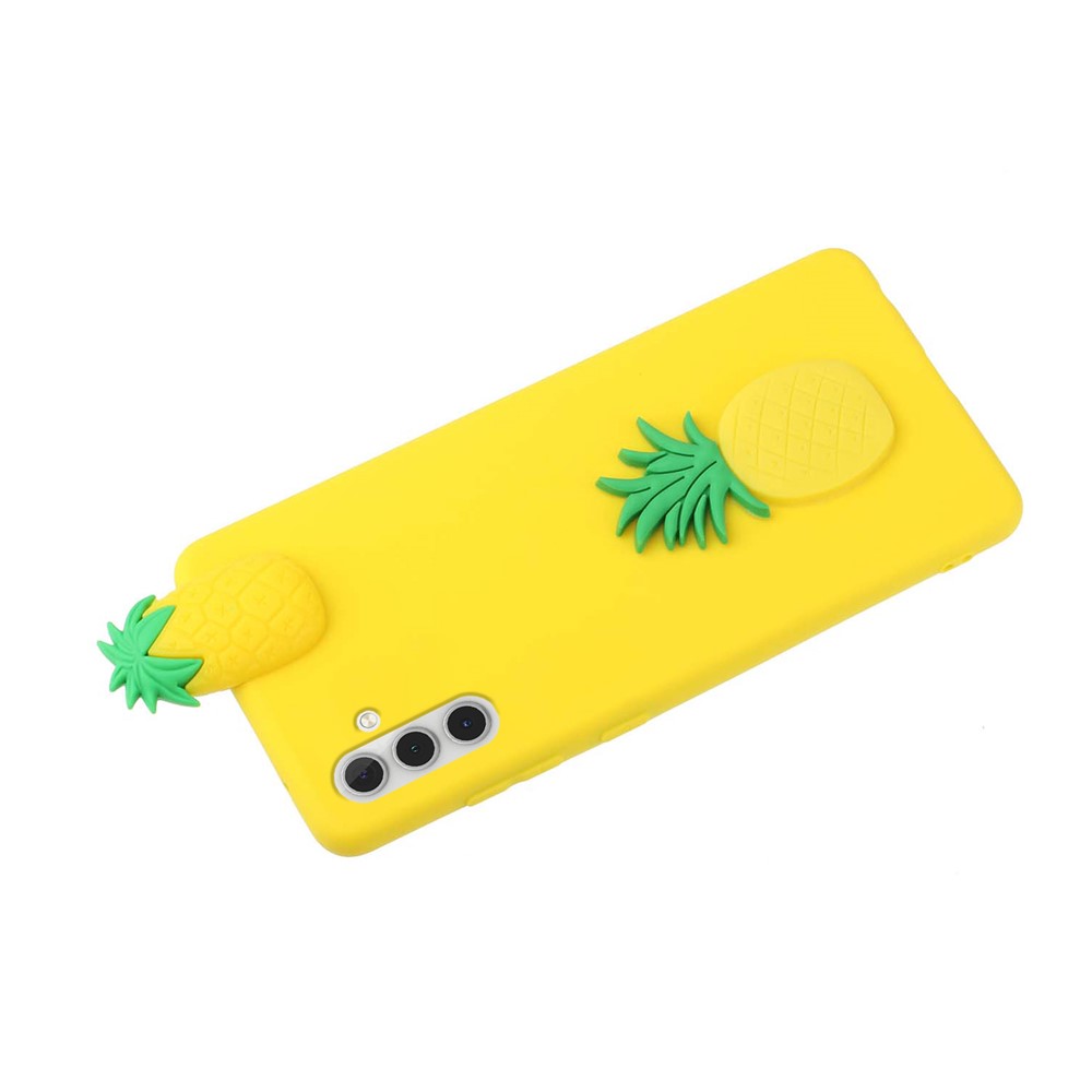 For Samsung Galaxy A13 5G Phone Case Shockproof Anti-fall Protective Phone Cover with 3D Pattern - Pineapple-5
