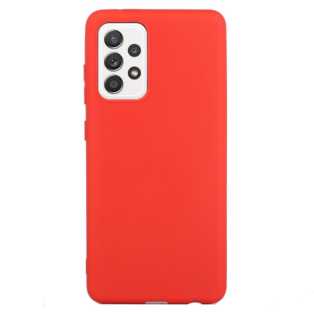 For Samsung Galaxy A73 5G Candy Color Matte Flexible TPU Protective Back Case Anti-drop Cover - Red-1