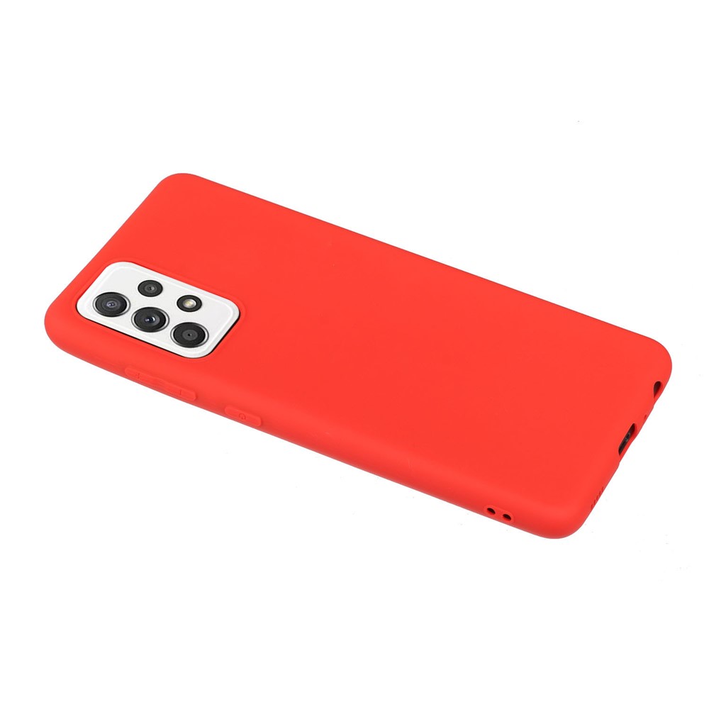 For Samsung Galaxy A73 5G Candy Color Matte Flexible TPU Protective Back Case Anti-drop Cover - Red-2