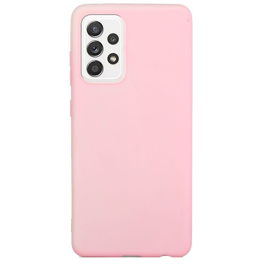 For Samsung Galaxy A73 5G Candy Color Matte Flexible TPU Protective Back Case Anti-drop Cover - Pink-1
