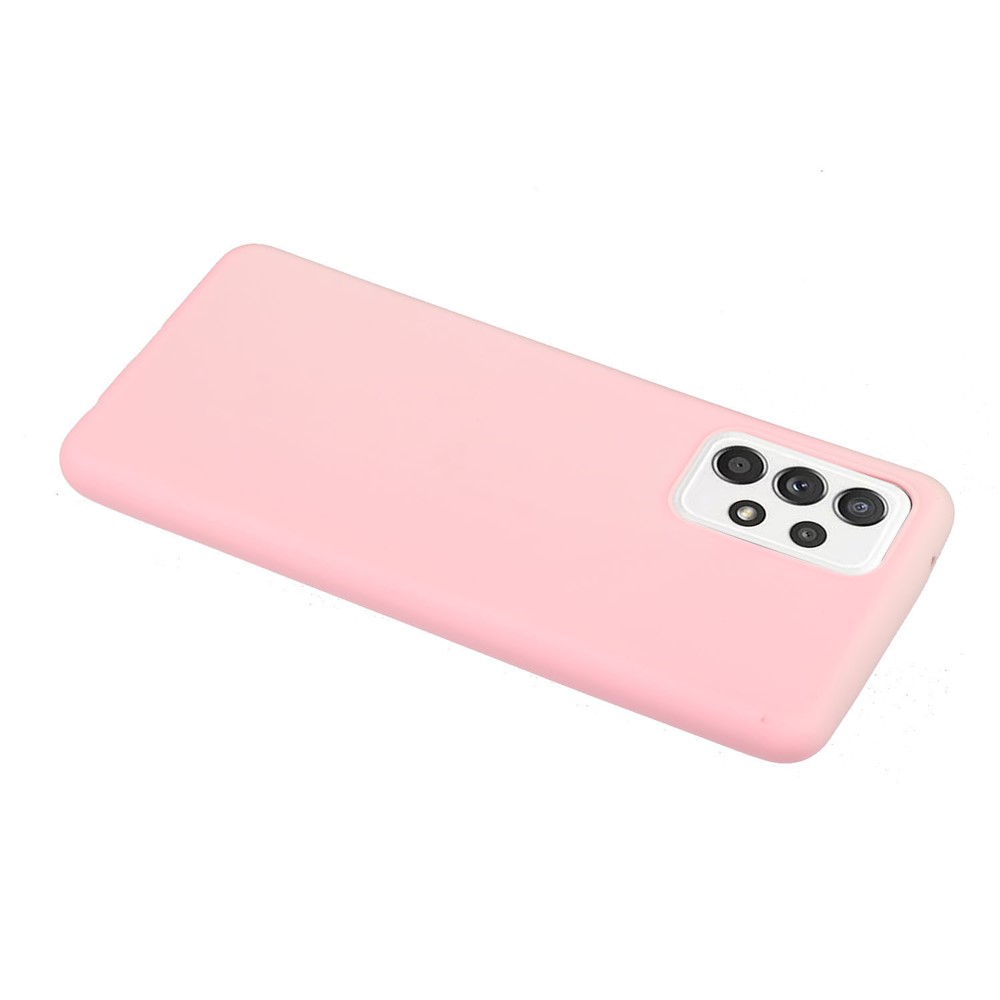 For Samsung Galaxy A73 5G Candy Color Matte Flexible TPU Protective Back Case Anti-drop Cover - Pink-3