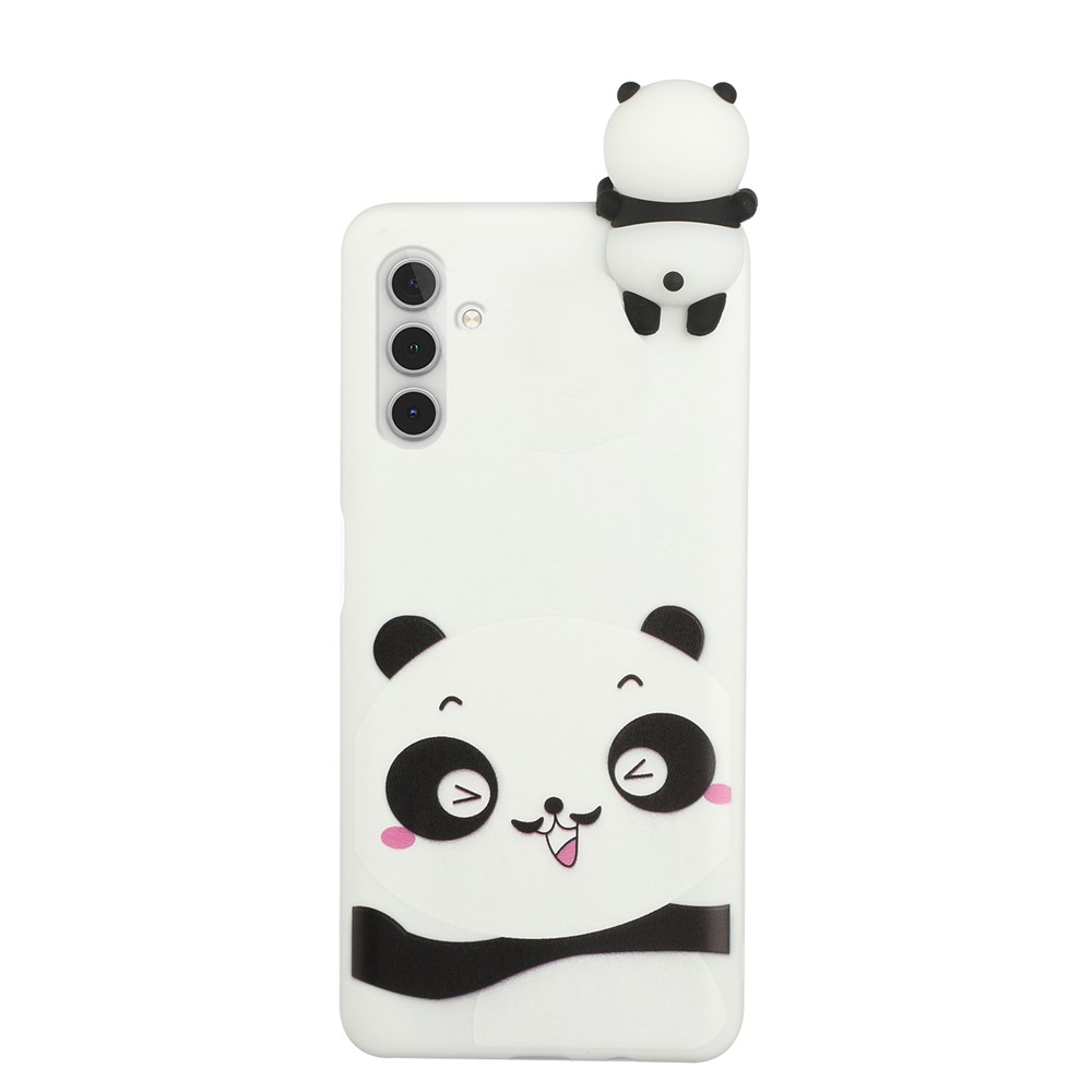 Drop-proof Phone Case for Samsung Galaxy A13 5G Shockproof Cover Scratch Resistant Phone Protector with Mini Figure - Wink Panda-2