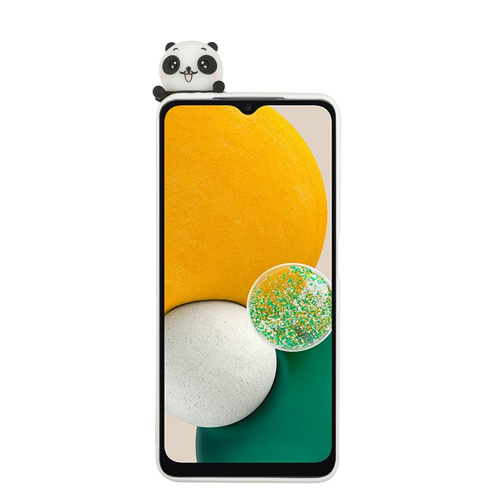 Drop-proof Phone Case for Samsung Galaxy A13 5G Shockproof Cover Scratch Resistant Phone Protector with Mini Figure - Wink Panda-3