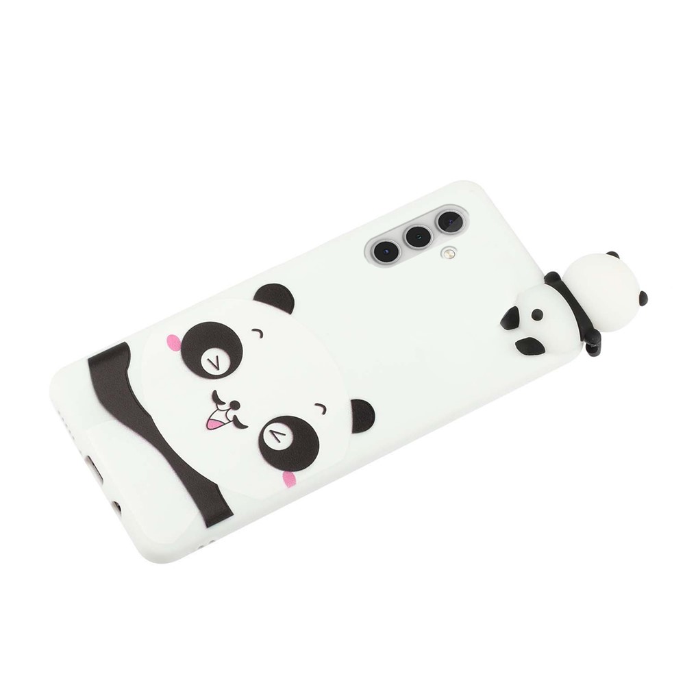 Drop-proof Phone Case for Samsung Galaxy A13 5G Shockproof Cover Scratch Resistant Phone Protector with Mini Figure - Wink Panda-4