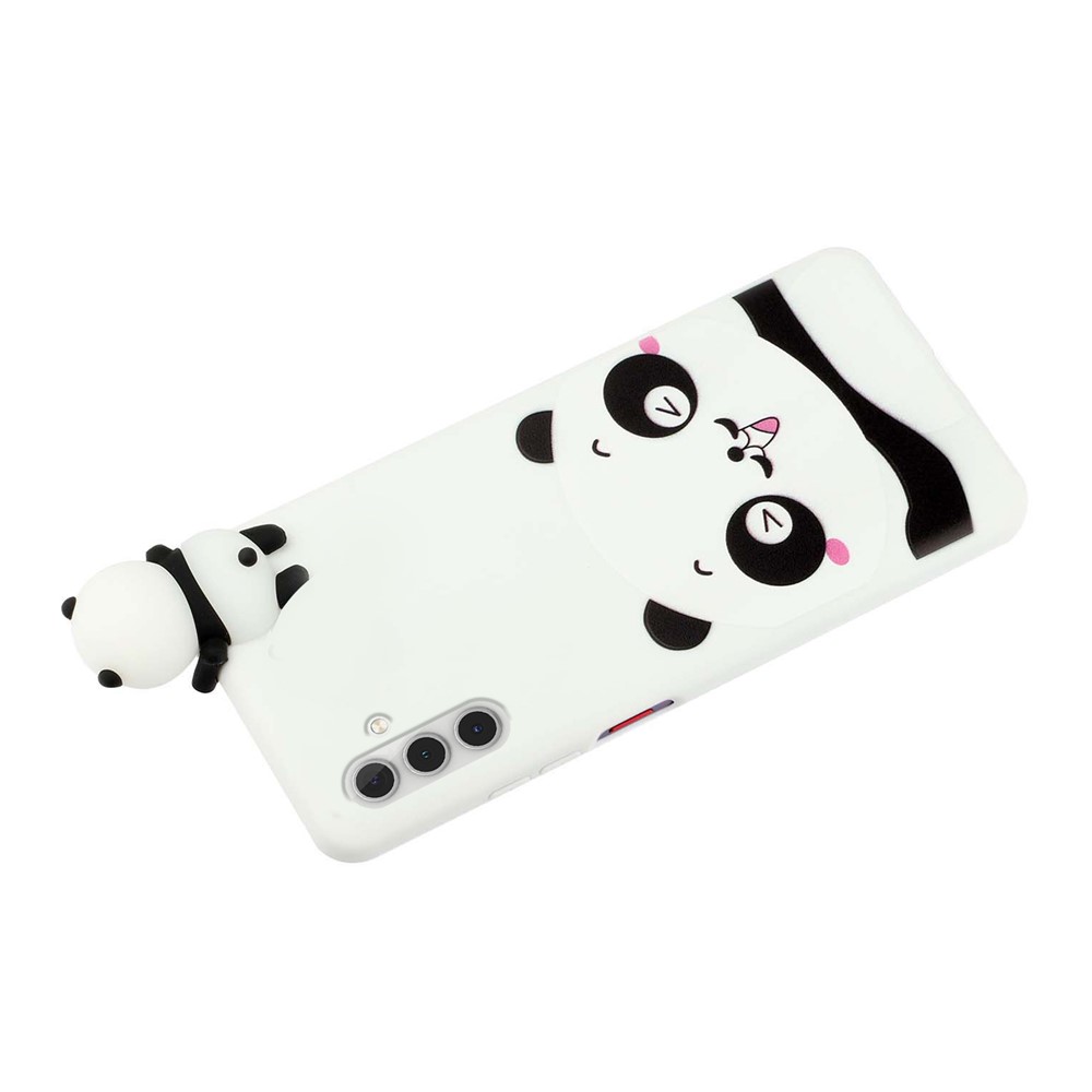 Drop-proof Phone Case for Samsung Galaxy A13 5G Shockproof Cover Scratch Resistant Phone Protector with Mini Figure - Wink Panda-5